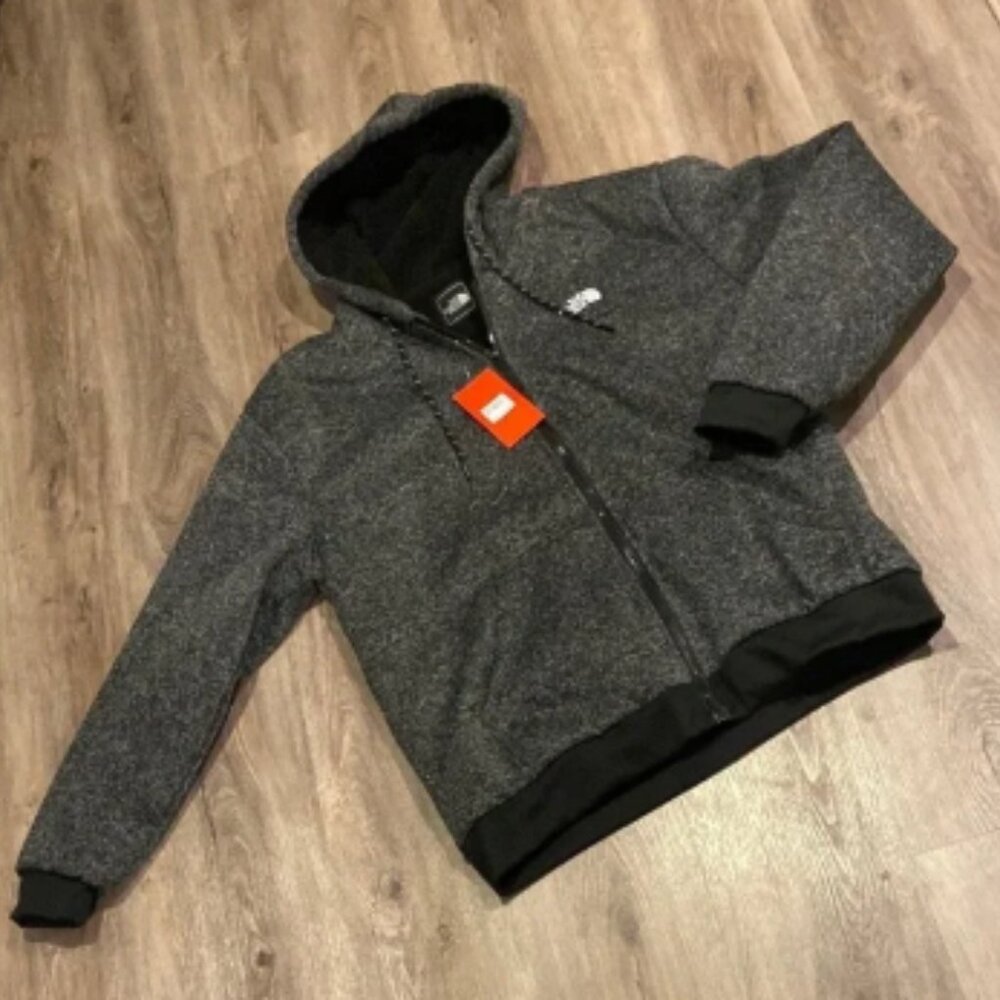 The North Face Men's Hooded Denali Fleece Jacket- Black Size XL NWT